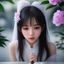 读者樱花追剧控头像，年轻女性，活泼表情
